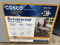 Cosco Signature 6ft. Fold-In-Half Resin Table