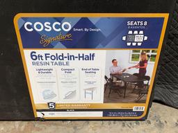 Cosco Signature 6ft. Fold-In-Half Resin Table