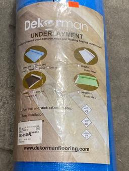 (2) Rolls of Dekorman 2mm Laminate Flooring Blue Foam Underlayment