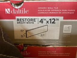 (12) Cases of Daltile Restore 4 in. x 12 in. Glazed Ceramic Bright White Subway Tile
