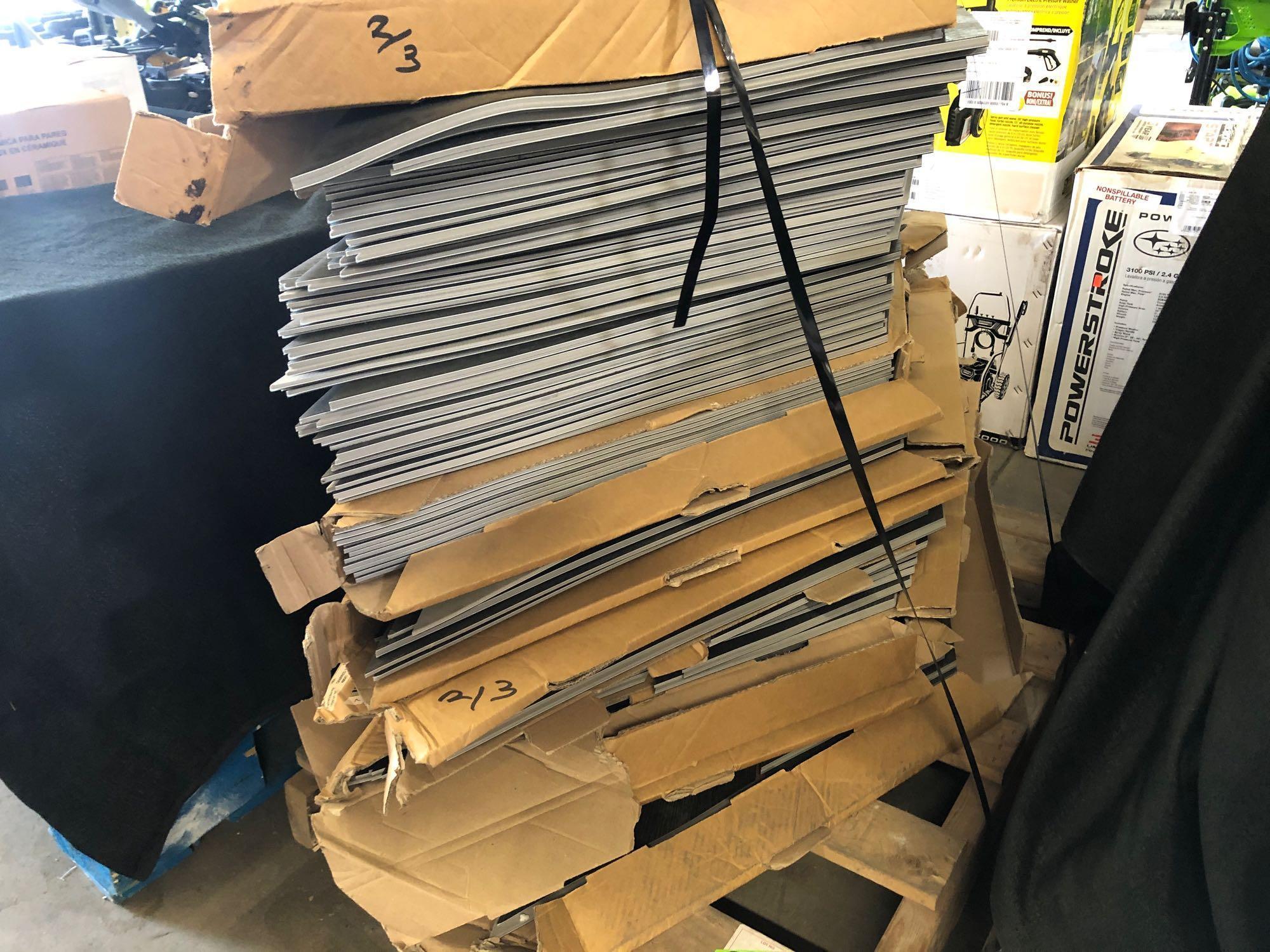 Pallet lot of rhombus shaped facet tiles