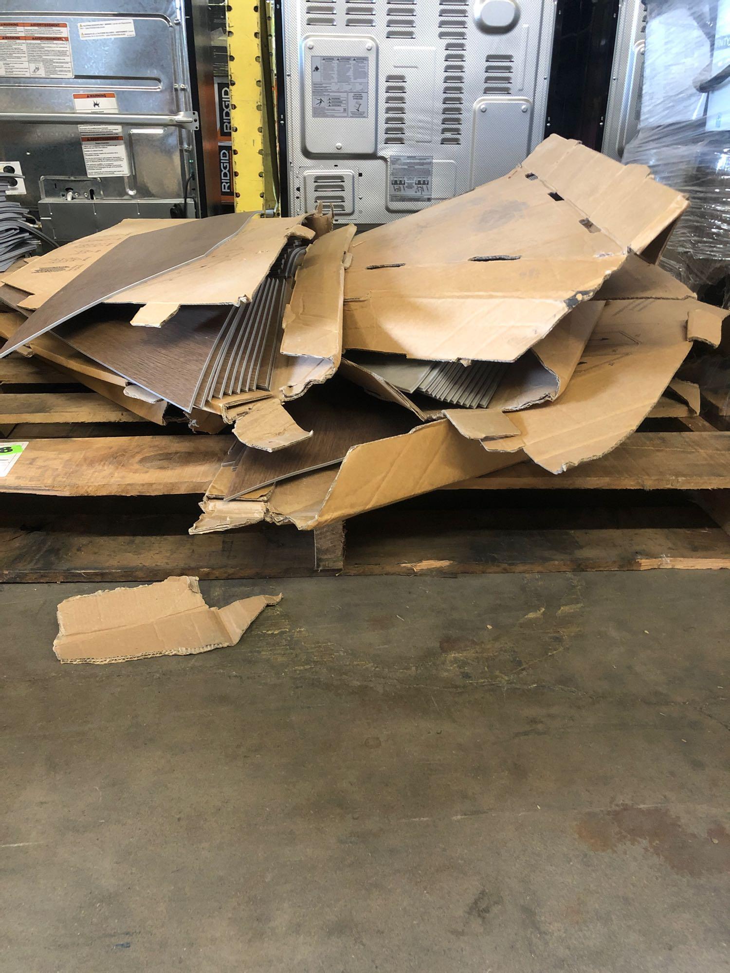 Pallet lot of rhombus shaped facet tiles