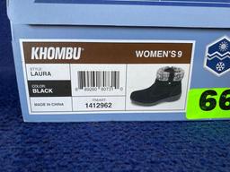 Khombu All Season Laura 9 Women?s Black Boots