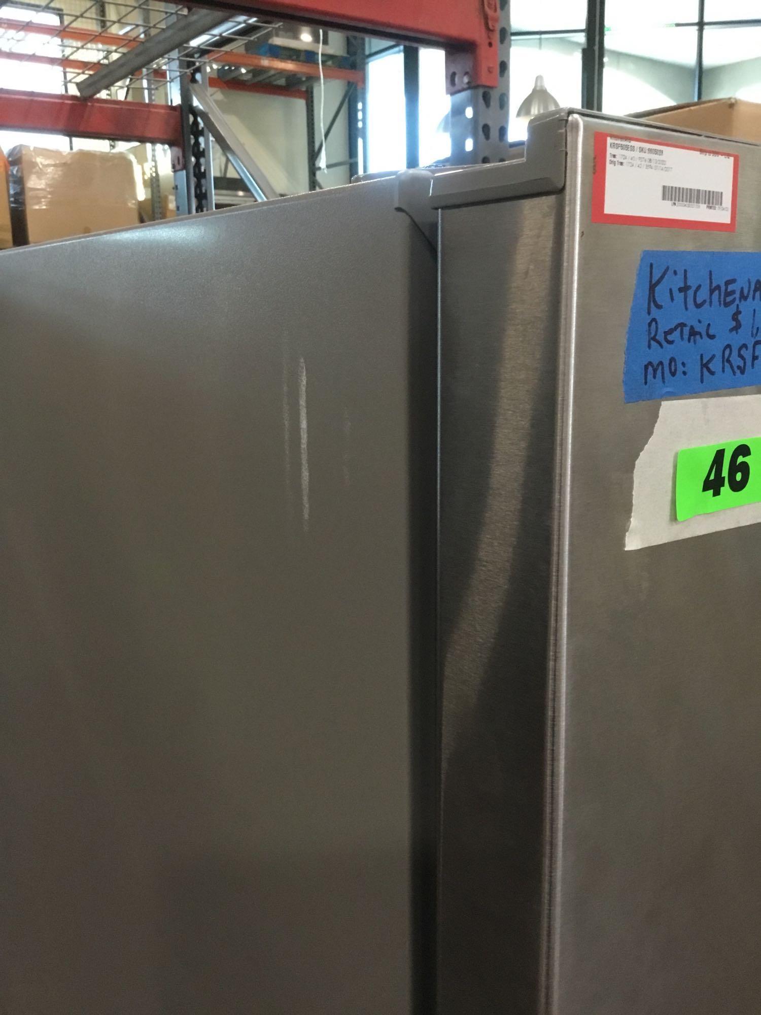 KitchenAid-24.8 Cu. Ft. Standard Depth Side-by-Side Refrigerator*COLD*