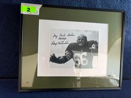 Ray Nitschke Green Bay Packer H. O. F. *DECEASED* Autographed Photo *WITH C. O. A*