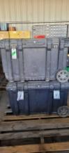 (2) Heavy Duty Husky Rolling Containers