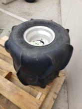 (2) ATV Sand Paddle Rims and Tires