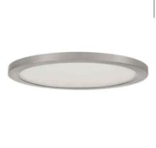 (2) Commercial Electric 15 in. Brushed Nickel New Ultra-Low Profile Integrated LED Flush Mount Set