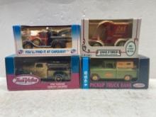 (4) Collectable Toy Trucks