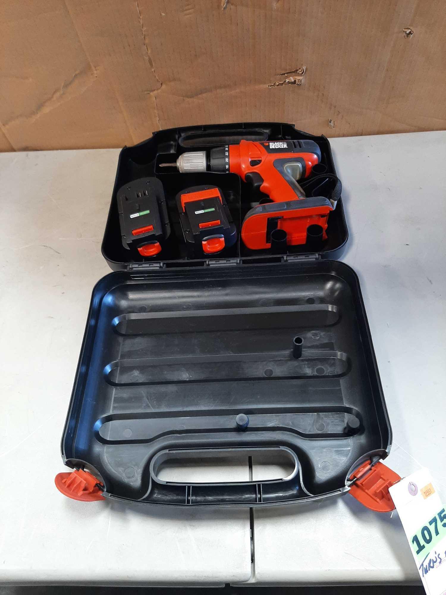 Black & Decker 18v Cordless Drill*TURNS ON*