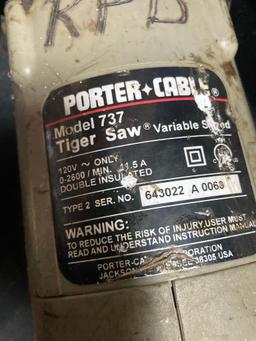 Porter Cable Tiger Saw*TURNS ON*DAMAGE*