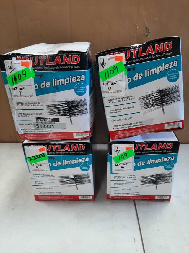 Lot of (4) Rutland 8 in. x 12 in. Chimney Sweep | Proxibid