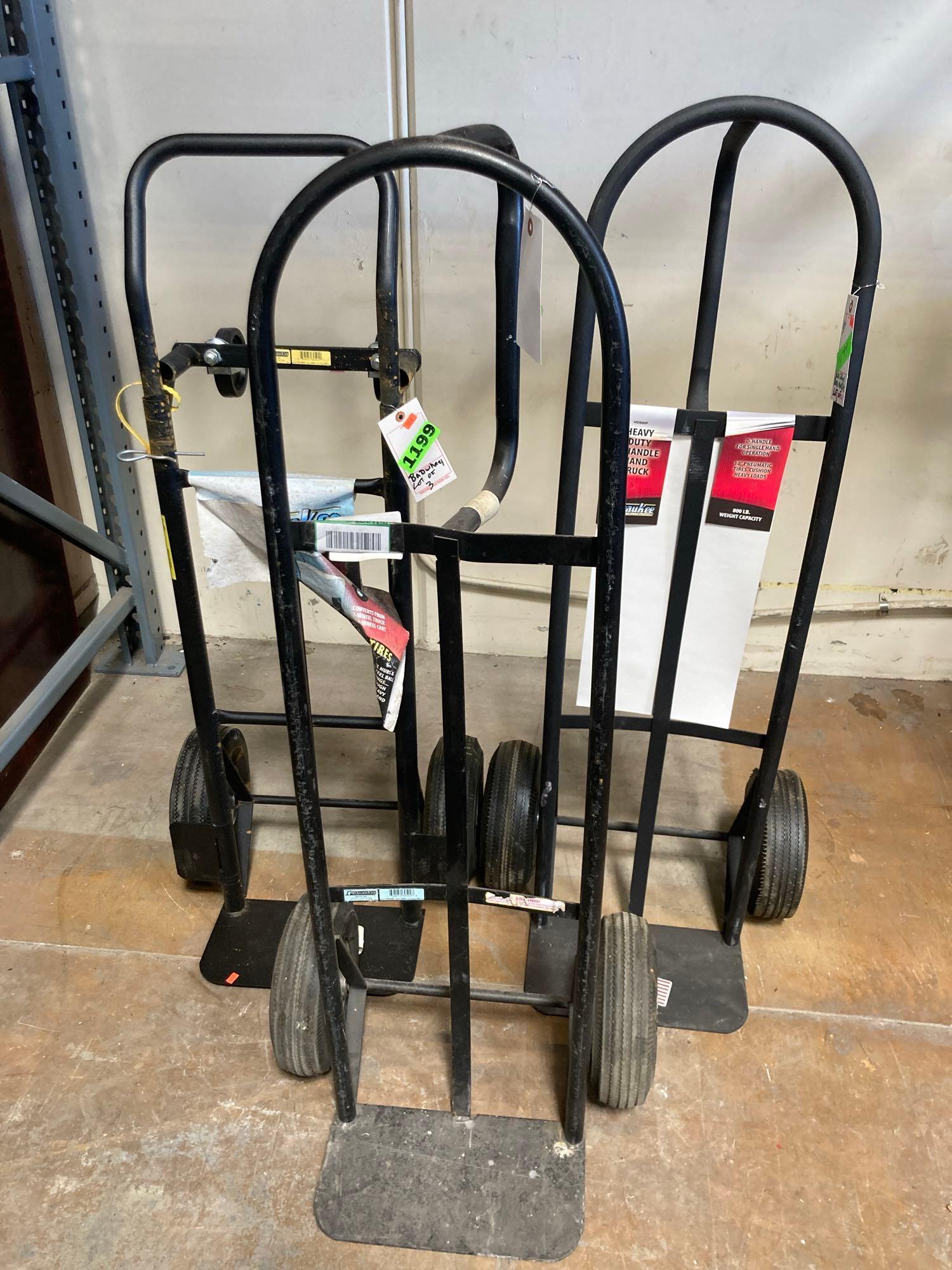 Lot of (3) Assorted Hand Trucks*DAMAGE*