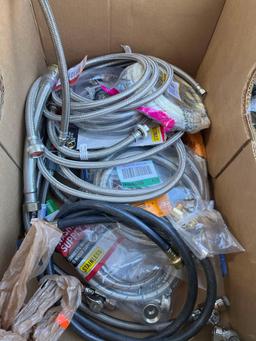 Box Lot of Water Lines and Parts