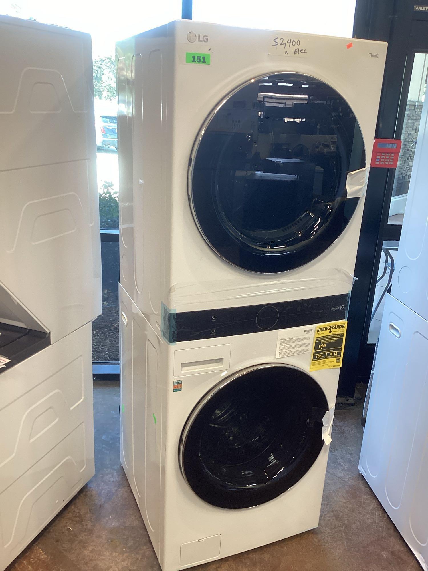 LG 4.5 cu. ft. Smart Front Load Washer and 7.4 cu. ft. Electric Dryer WashTower*UNUSED*