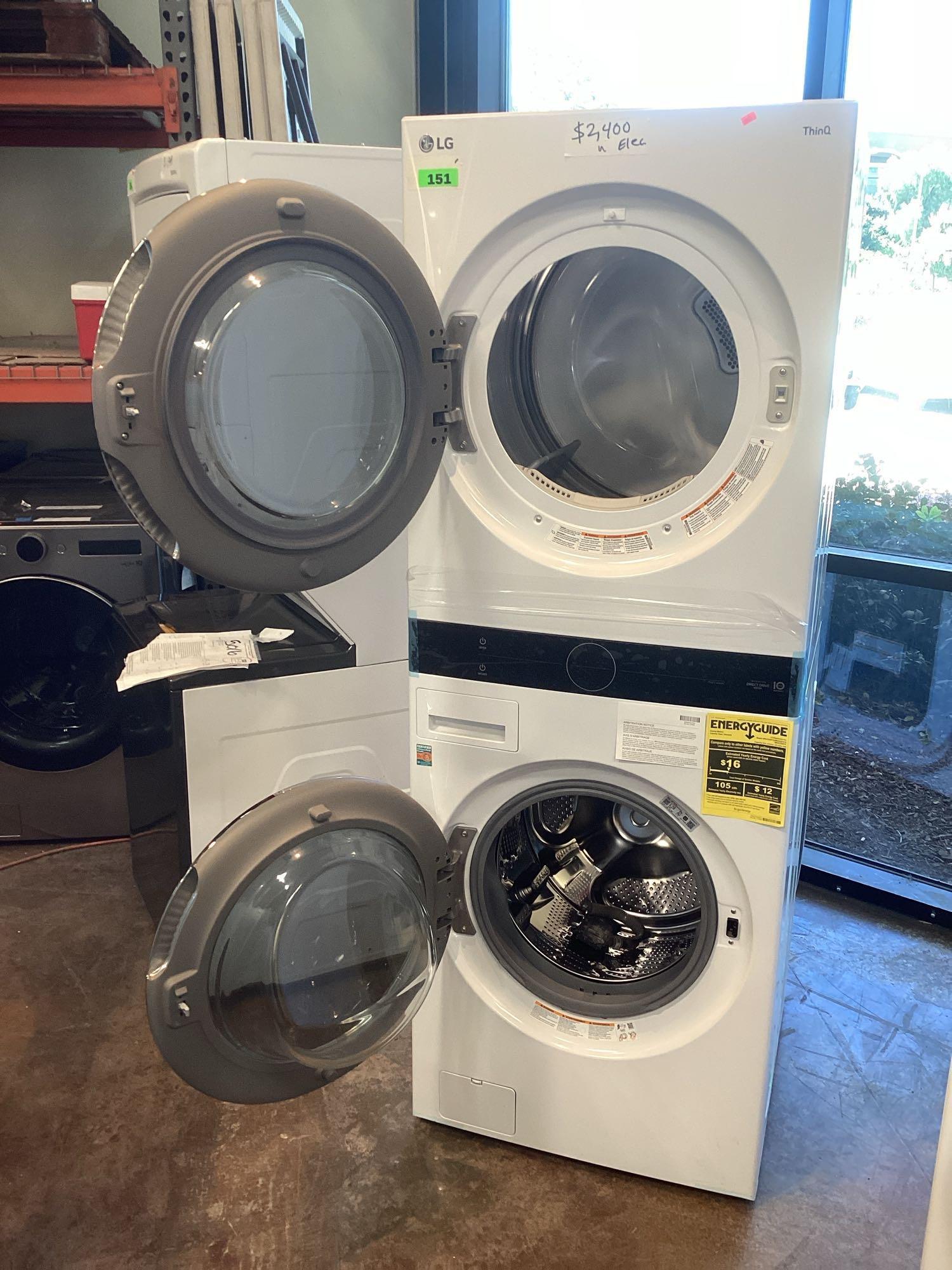 LG 4.5 cu. ft. Smart Front Load Washer and 7.4 cu. ft. Electric Dryer WashTower*UNUSED*