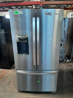 Whirlpool 27 cu. ft. 3 Door French Door Refrigerator*COLD*PREVIOUSLY INSTALLED*