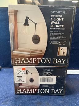 (2) Hampton Bay 1-Light Wall Sconce