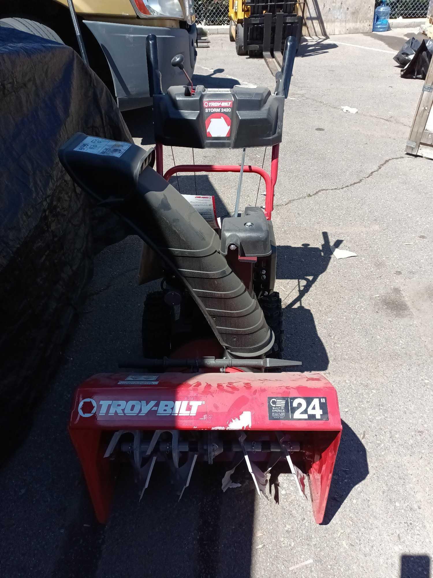 Troy-Bilt Storm 24 in. 208 cc Two- Stage Gas Snow Blower with Electric Start Self Propelled