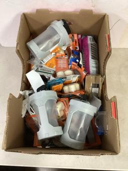 Box Lot of Assorted Furniture Slider & Beverage Containers