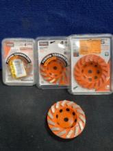 Box Lot of Assorted Cup Grinding Wheels