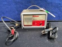 Vintage Schauer Solid State Battery Charger For 6 & 12 Volt Batteries*TURNS ON*