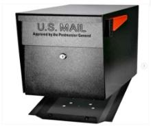 Mail Boss Locking High Security Post Mount Mailbox in black