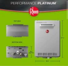 Reheem Performance Platinum 9.5 GPM Natural Gas High Efficiency Outdoor Tankless Water Heater