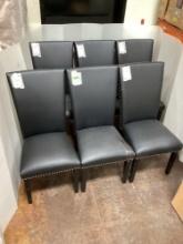 (6) Pleather dining room chair set