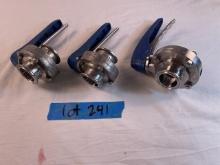 1.5" Butterfly Valves Quantity 3