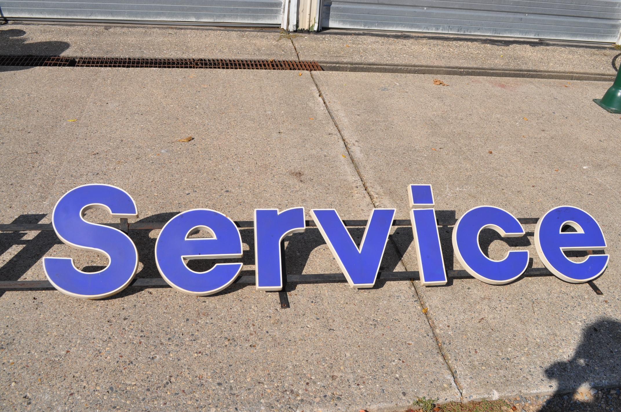 Mobil Service Roof Sign - Plastic