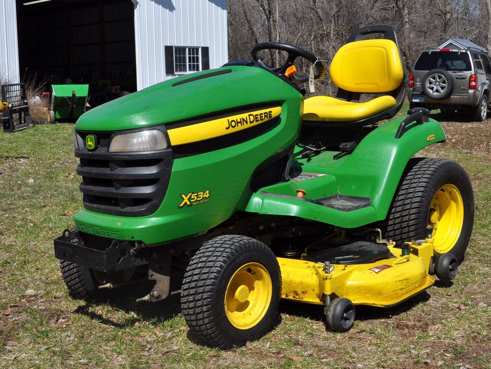 John Deere X534 Lawn Mower - 54-inch - Multi-Terrain - 4 wheel Steer