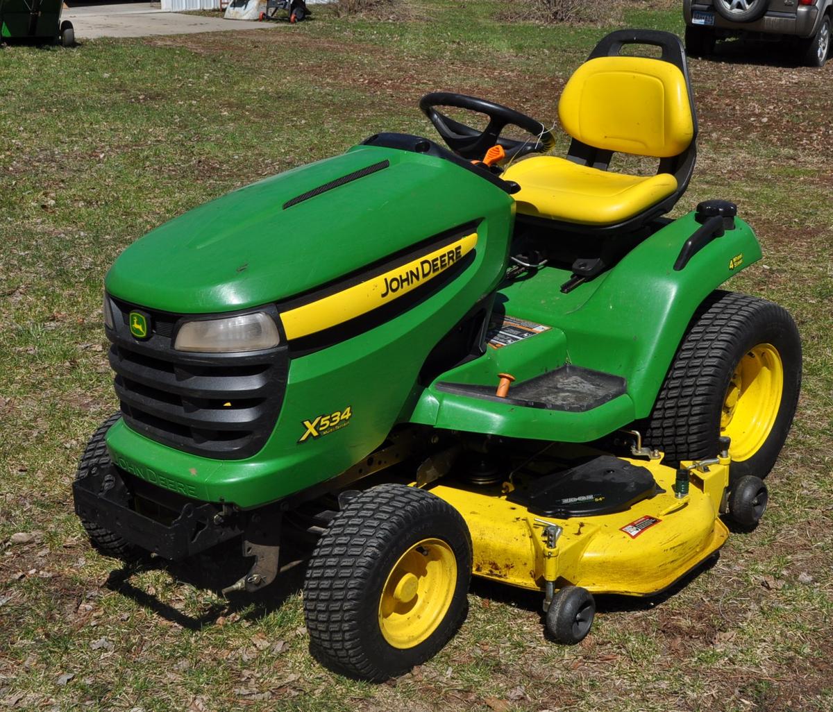 John Deere X534 Lawn Mower - 54-inch - Multi-Terrain - 4 wheel Steer