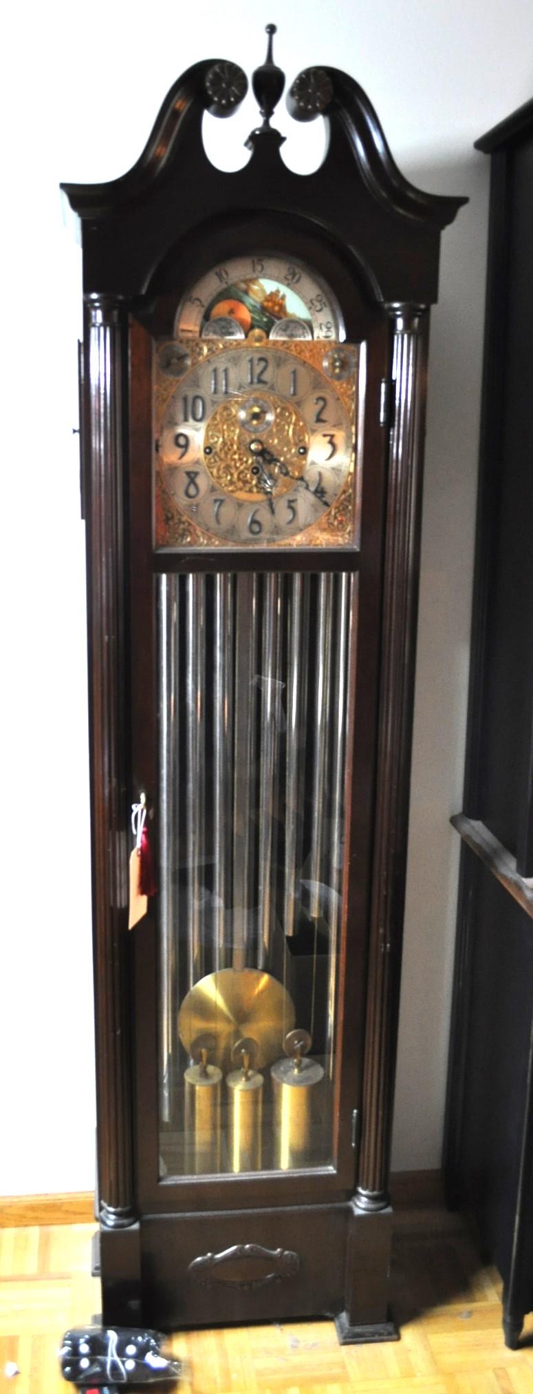 Herschede Grandfather Clock - 9-tube - 80-inch x 11-in