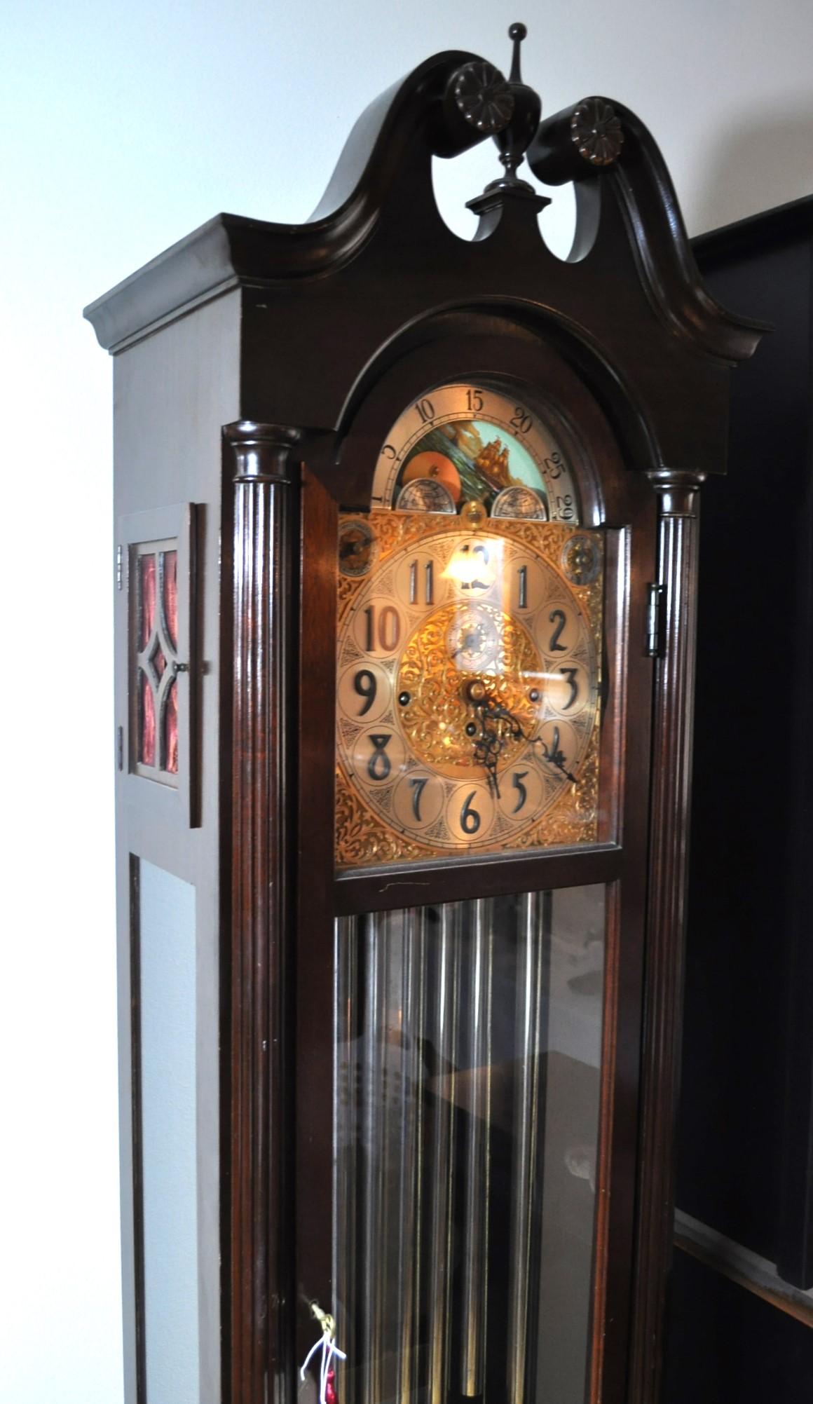 Herschede Grandfather Clock - 9-tube - 80-inch x 11-in