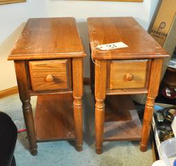 2 Anthony Solid Oak side tables