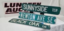 Black Oak Dr & Sunnyside Ter  & Newton Ave Street Signs