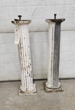 2 - cast iron Pillars with bases