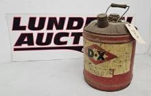 D-X motor oil can