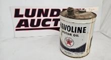Havoline Texaco motor oil can