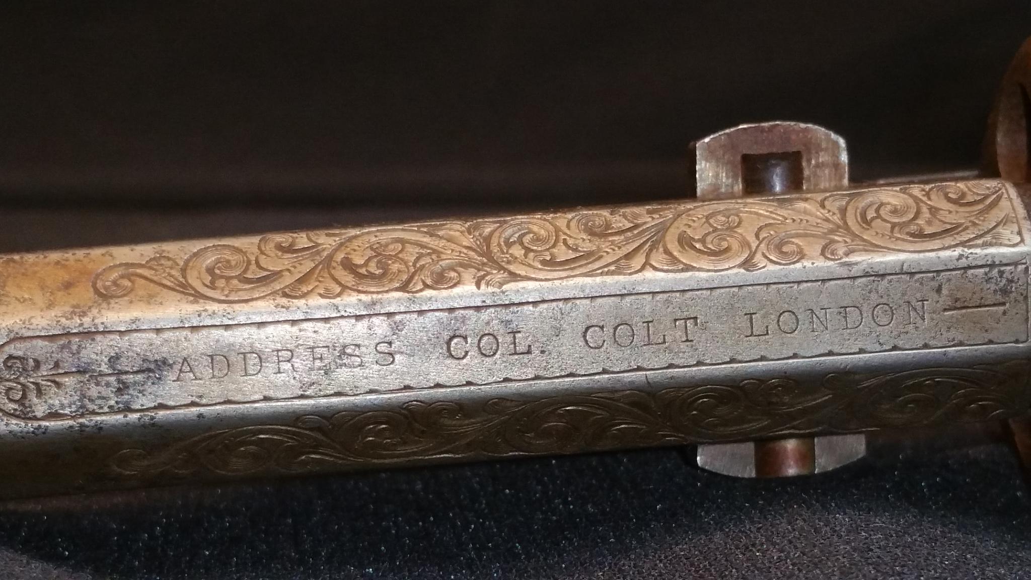 Address Col. Colt London Model l1849 6 shot percussion cap revolver S/N: 40484 Heavily Engraved