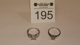 2 - 10K White Gold Rings