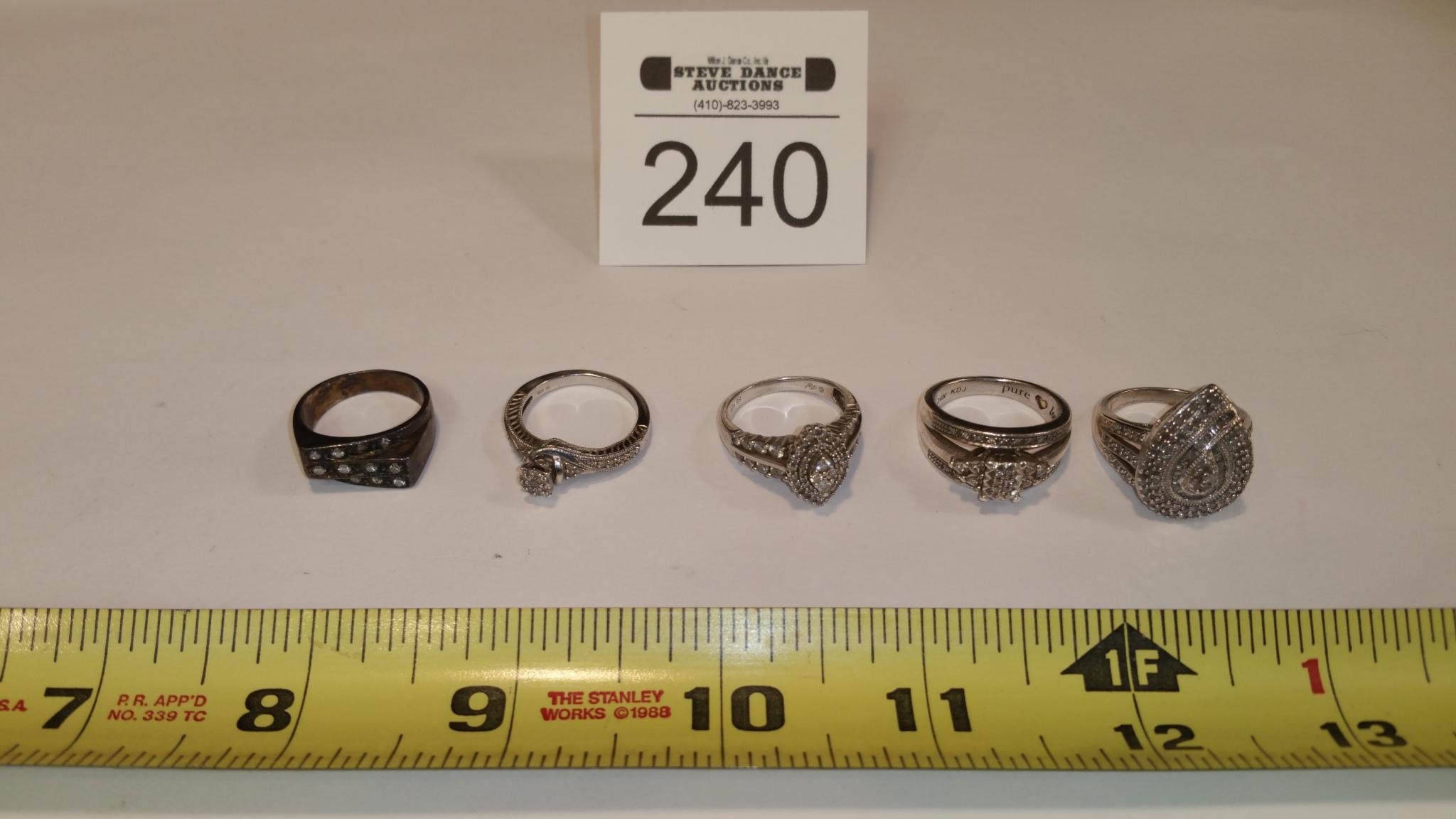 5 Sterling Silver Rings