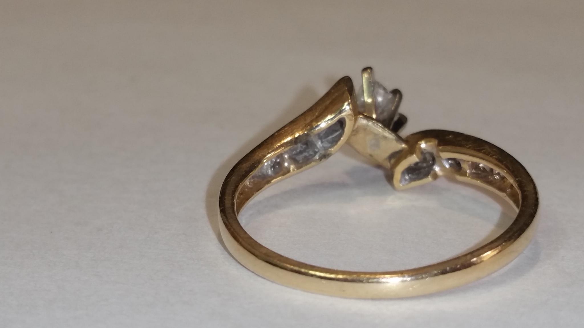 14K Yellow Gold Engagement/Wedding Bridal Ring Set