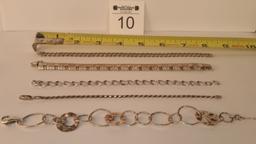 5 Sterling Silver Bracelets