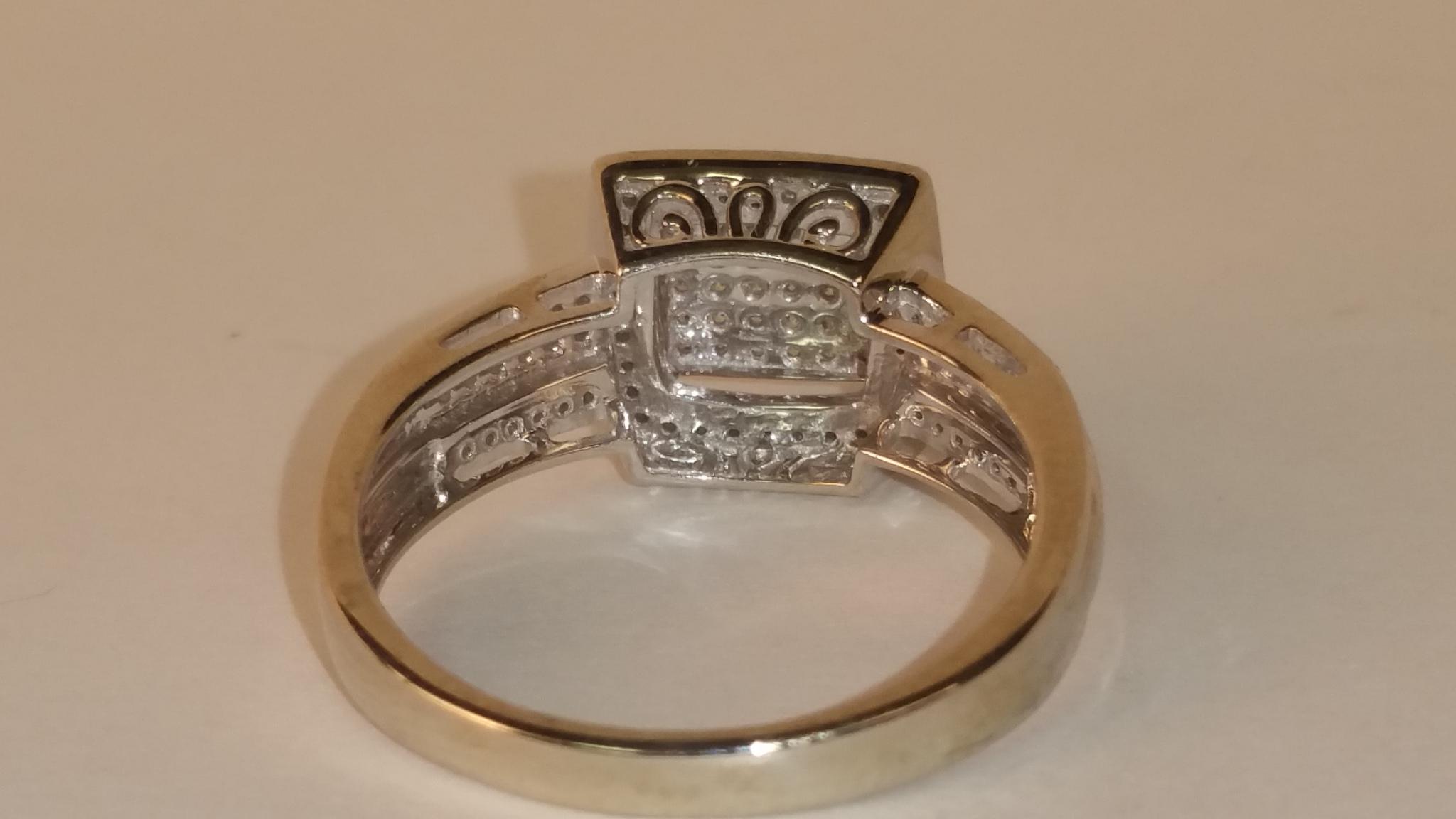10k White Gold Engagement/ Wedding/ Bridal Ring Set