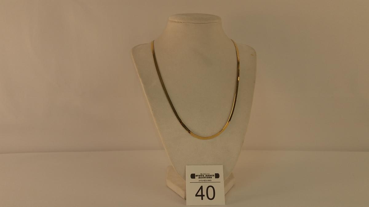 14k Gold Herringbone Chain