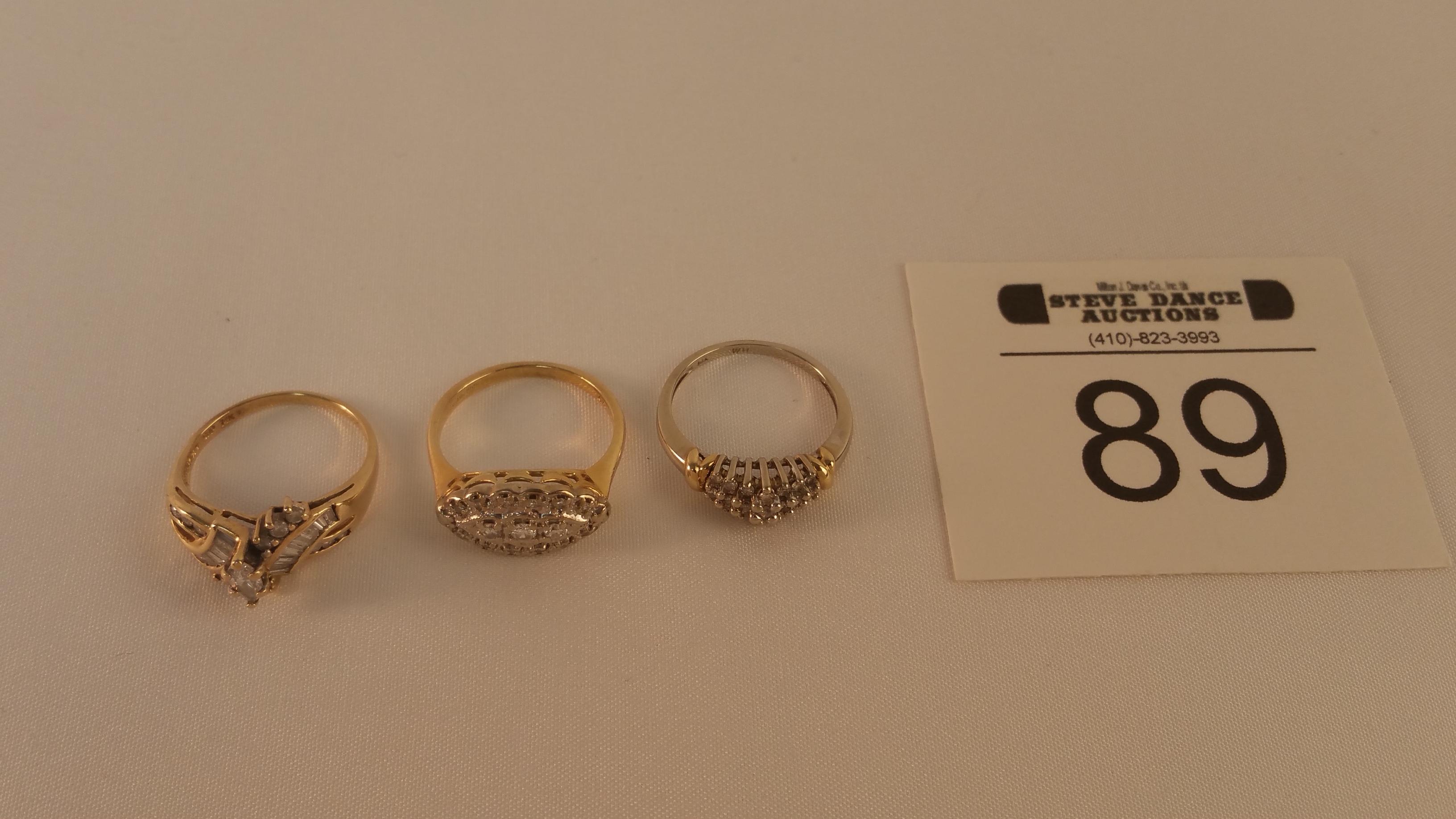 3 - 14k Gold Rings