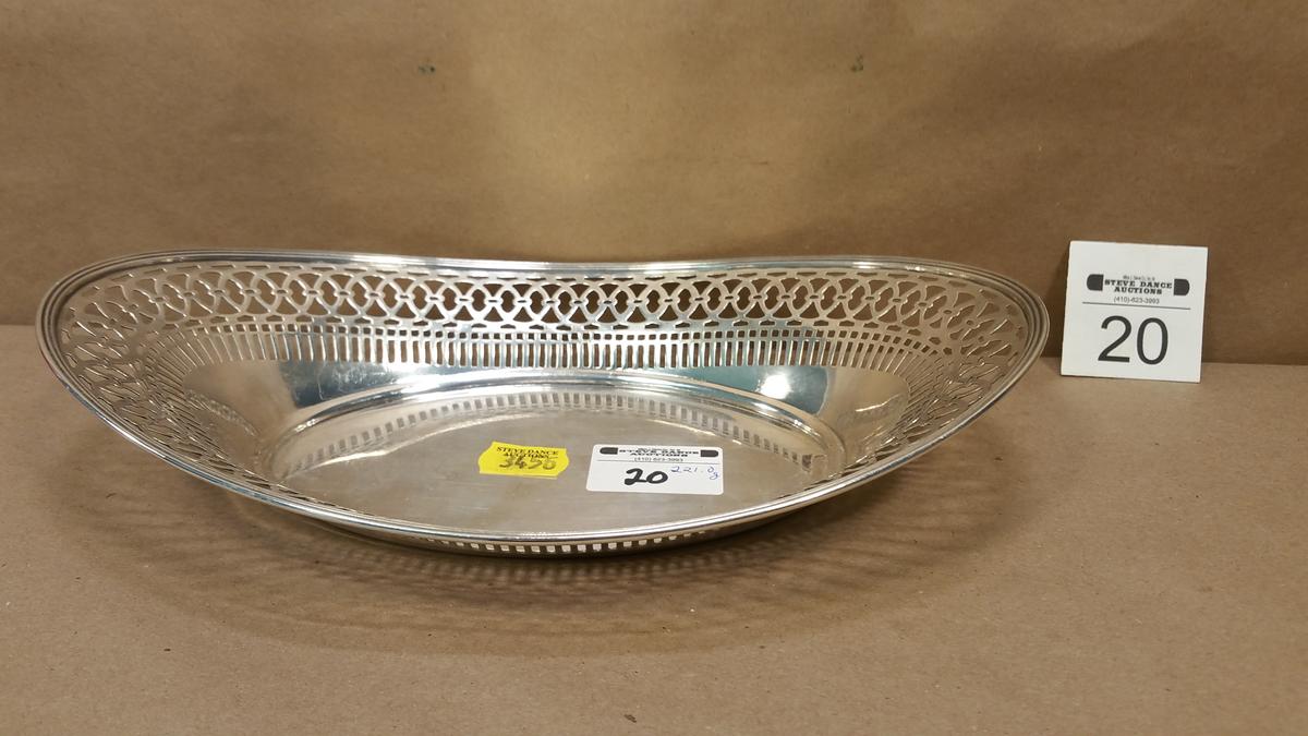 Sterling Silver Reticulated Oval Bowl