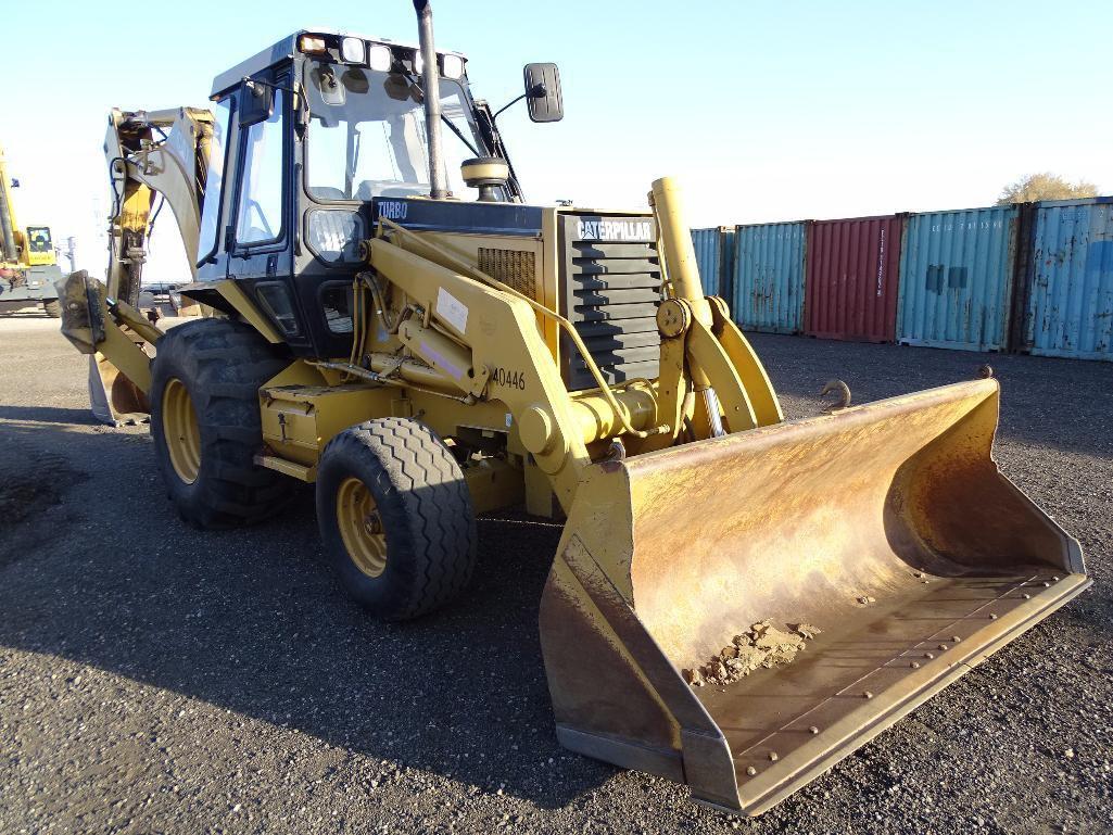 1994 Caterpillar 446B Loader/Backhoe, Auxiliary Hydraulics, EROPS, 24in Bucket w/ Hydraulic Thumb,